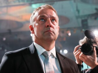 Hält Gruppe E trotz «Hammer» Spanien für machbar: Bundestrainer Hansi Flick. Hält Gruppe E trotz «Hammer» Spanien für machbar: Bundestrainer Hansi Flick.