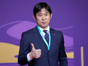 Hajime Moriyasu ist der Trainer japanischen Fußball-Nationalmannschaft. Hajime Moriyasu ist der Trainer japanischen Fußball-Nationalmannschaft.