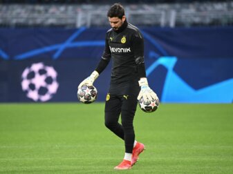 Drljaca kam für die 2. Mannschaft zum BVB zum Einsatz. Für die Profis agierte er gelegentlich als Back-up. Foto: Ina Fassbender/POOL/AFP via Getty Images Drljaca kam für die 2. Mannschaft zum BVB zum Einsatz. Für die Profis agierte er gelegentlich als Back-up. Foto: Ina Fassbender/POOL/AFP via Getty Images