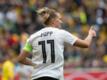 Deutschlands Alexandra Popp freut sich über einen Treffer ihrer Mannschaft.