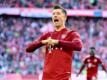 Robert Lewandowski von den Bayern feiert seinen Siegtreffer.