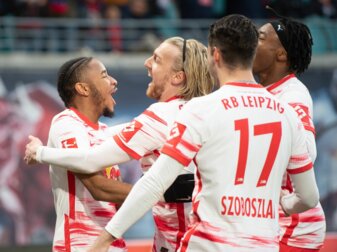 Grund zum Jubel: RB Leipzig ist das erfolgreichste Bundesliga-Team der Rückrunde. Grund zum Jubel: RB Leipzig ist das erfolgreichste Bundesliga-Team der Rückrunde.