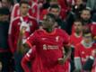 Liverpools Ibrahima Konate feiert sein Tor zum 1:0 gegen Benfica Lissabon.