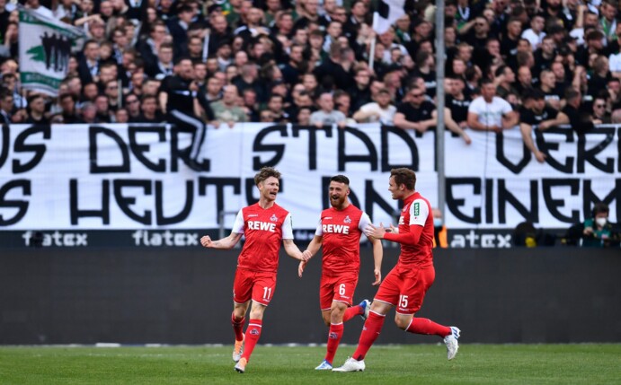 Der Kölner Sieg beim Rheinderby in Mönchengladbach stieß einigen Borussia-Fans übel auf.