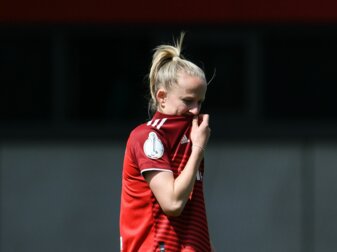 Traf dreimal beim Bayern-Sieg gegen Jena: Lea Schüller. Traf dreimal beim Bayern-Sieg gegen Jena: Lea Schüller.