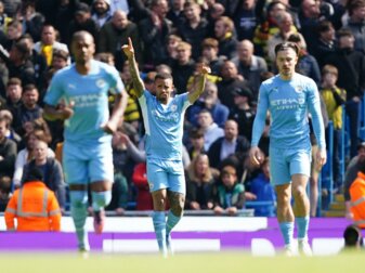 Gabriel Jesus (M) glänzte gegen Watford mit vier Toren. Gabriel Jesus (M) glänzte gegen Watford mit vier Toren.