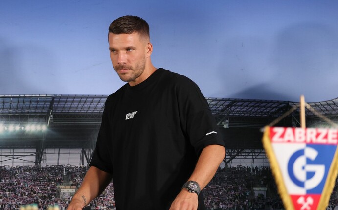 Lukas Podolski spielt seit letztem Sommer bei Górnik Zabrze in Polen.