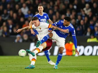 Lorenzo Pellegrini kam mit AS Rom zu einem Remis bei Leicester City. Lorenzo Pellegrini kam mit AS Rom zu einem Remis bei Leicester City.