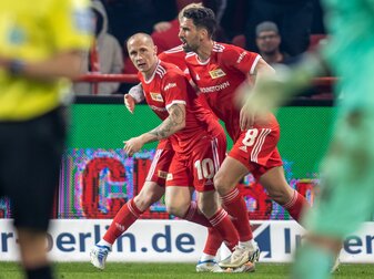 Sven Michel (l) besorgte den Unioner Ausgleich gegen Greuther Fürth. Sven Michel (l) besorgte den Unioner Ausgleich gegen Greuther Fürth.