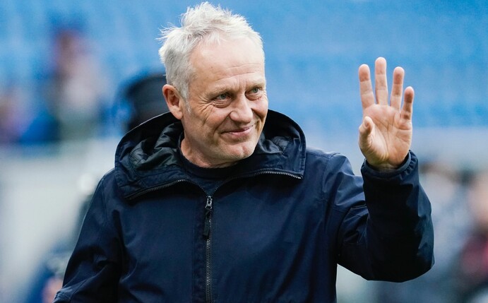 Freiburgs Chef-Trainer Christian Streich gewann mit seiner Mannschaft gegen Hoffenheim.