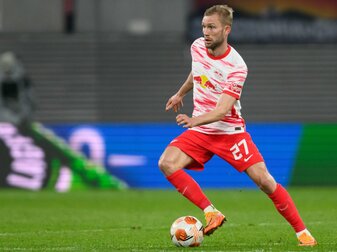 RB Leipzigs defensiver Mittelfeldspieler Konrad Laimer. RB Leipzigs defensiver Mittelfeldspieler Konrad Laimer.