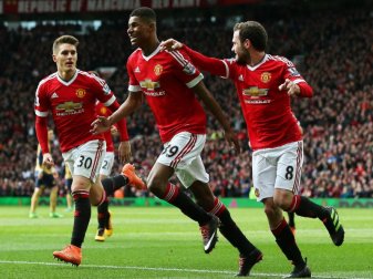 Manchester Uniteds Marcus Rashford (M) kann sich EM-Hoffnungen machen. Foto: Nigel Roddis Manchester Uniteds Marcus Rashford (M) kann sich EM-Hoffnungen machen. Foto: Nigel Roddis