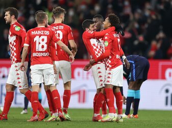 Im Hinspiel in Mainz gab es einen eindeutigen Sieger. Foto: Alex Grimm/Getty Images Im Hinspiel in Mainz gab es einen eindeutigen Sieger. Foto: Alex Grimm/Getty Images