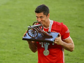 Hat auch in diesem Jahr die Torjäger-Kanone sicher: Robert Lewandowski. Hat auch in diesem Jahr die Torjäger-Kanone sicher: Robert Lewandowski.