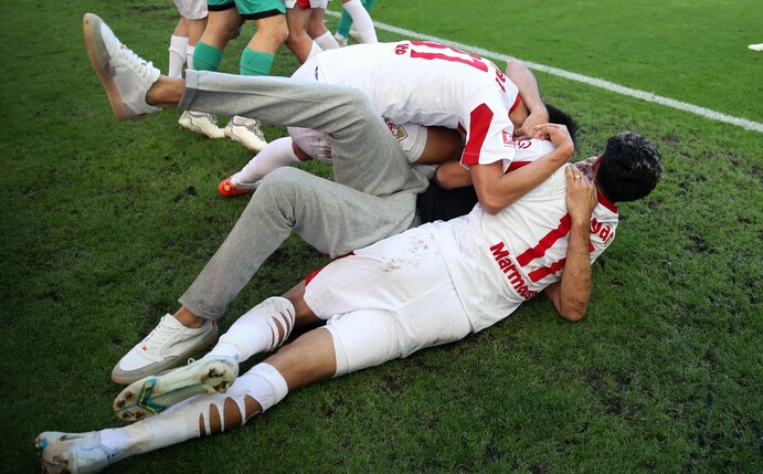 Der VfB Stuttgart rettete sich in letzter Minute.