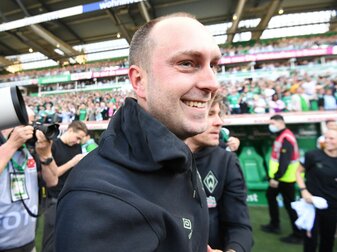 Werder-Trainer Ole Werner ist mit dem Bremer Team in die Bundesliga aufgestiegen. Werder-Trainer Ole Werner ist mit dem Bremer Team in die Bundesliga aufgestiegen.