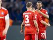 Moritz Heyer (l-r), Ludovit Reis und Josha Vagnoman vom Hamburger SV freuen sich über den Sieg.