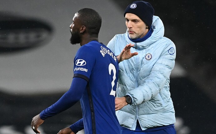 «Er steht auf einer Stufe mit Pep Guardiola und Jürgen Klopp», sagt Chelsea-Spieler Antonio Rüdiger (l) über seinen Trainer Thomas Tuchel.