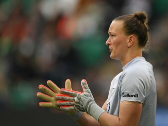 Will bei der EM als Nummer eins im Tor stehen: Almuth Schult. Will bei der EM als Nummer eins im Tor stehen: Almuth Schult.