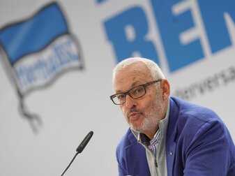 Hertha-Präsident Werner Gegenbauer kritisiert Investor Lars Windhorst. Hertha-Präsident Werner Gegenbauer kritisiert Investor Lars Windhorst.