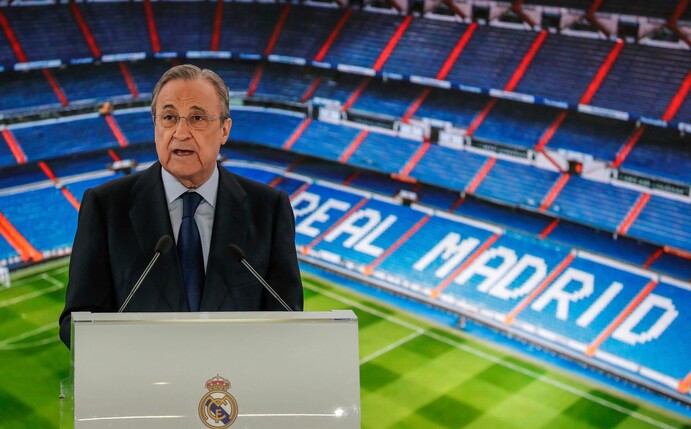 Florentino Pérez, Präsident des Real Madrid, will weiterhin eine Super League.