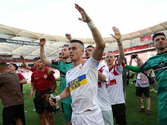 Erik Thommy (M.) wird den VfB Stuttgart verlassen. Erik Thommy (M.) wird den VfB Stuttgart verlassen.