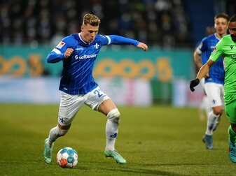 Schließt sich Union Berlin an: Der Außenbahnspieler Tim Skarke. Schließt sich Union Berlin an: Der Außenbahnspieler Tim Skarke.
