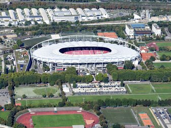 Die Modernisierung der Stuttgarter Mercedes-Benz Arena hat begonnen. Die Modernisierung der Stuttgarter Mercedes-Benz Arena hat begonnen.