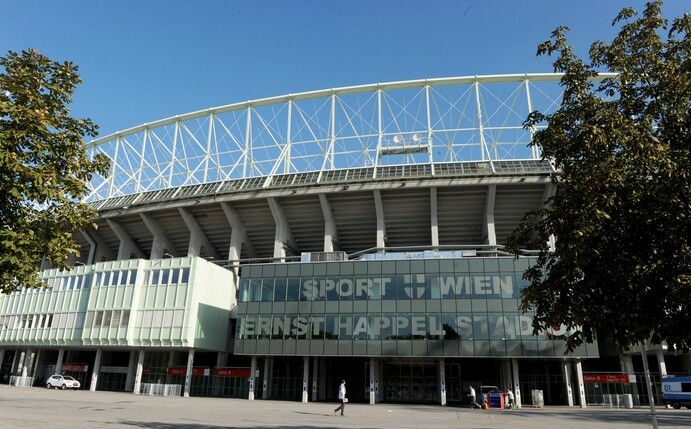 Im Ernst-Happel-Stadion in Wien hat es einen Stromausfall gegeben.