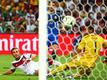 Mario Götze (l) erzielt in der 113. Minute der Verlängerung des WM-Finals zwischen Deutschland und Argentinien das entscheidende Tor.