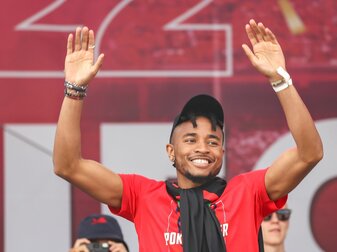 Steht in der Gunst der Bundesliga-Profis ganz oben: Christopher Nkunku. Steht in der Gunst der Bundesliga-Profis ganz oben: Christopher Nkunku.