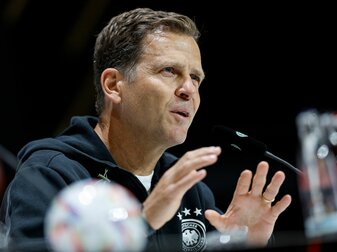 Verspricht, den Frauenfußball fördern zu wollen: Oliver Bierhoff, Geschäftsführer Nationalmannschaften des DFB. Verspricht, den Frauenfußball fördern zu wollen: Oliver Bierhoff, Geschäftsführer Nationalmannschaften des DFB.