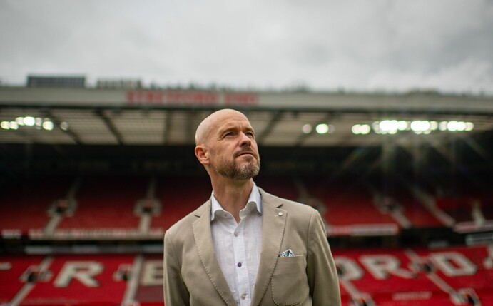 Erik ten Hag, neuer Trainer von Manchester United, bei seiner Vorstellung im Old Trafford.