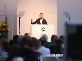 Volkswagen-Chef Herbert Diess. Volkswagen-Chef Herbert Diess.