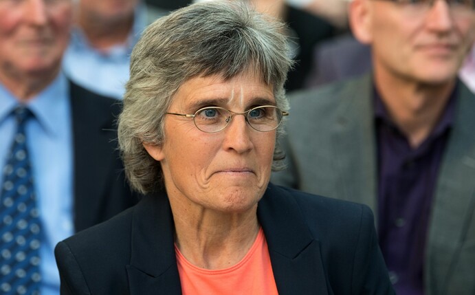 Die Trainerin Monika Staab.
