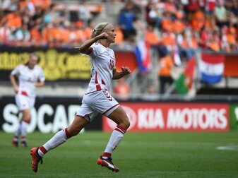 Neun Tage vor dem EM-Auftakt gegen die deutsche Nationalmannschaft haben Dänemarks Fußballerinnen in der Generalprobe Neun Tage vor dem EM-Auftakt gegen die deutsche Nationalmannschaft haben Dänemarks Fußballerinnen in der Generalprobe