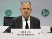 DFB-Präsident Bernd Neuendorf ist "skeptisch" bezüglich der FIFA-Parole von der "großartigsten Fußball-WM aller Zeit
