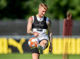 Zurück im Training: Marco Reus. Zurück im Training: Marco Reus.