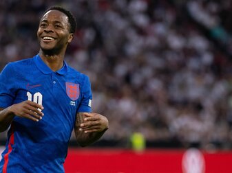 Englands Raheem Sterling in Aktion. Englands Raheem Sterling in Aktion.
