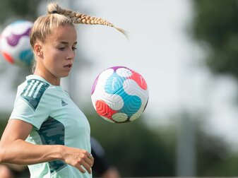 Die Abwehr um Giulia Gwinn kassierte noch nicht ein EM-Gegentor. Die Abwehr um Giulia Gwinn kassierte noch nicht ein EM-Gegentor.