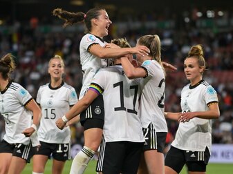 Torjubel der deutschen Fußballerinnen. Torjubel der deutschen Fußballerinnen.