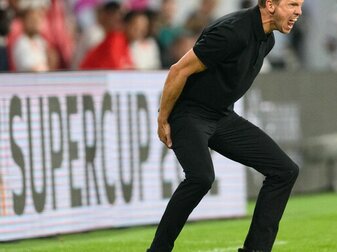 Münchens Trainer Julian Nagelsmann lobt Lewandowski als herausragenden Spieler. Münchens Trainer Julian Nagelsmann lobt Lewandowski als herausragenden Spieler.
