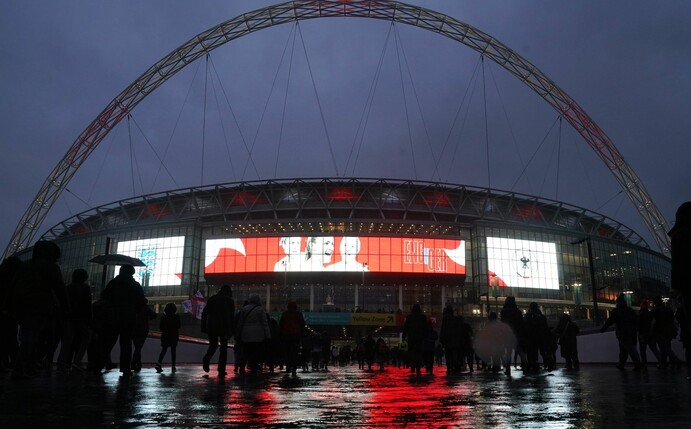 Im Wembley Stadion findet das EM-Finale der Frauen zwischen England und Deutschland statt.