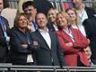 Bundeskanzler Olaf Scholz verfolgt das EM-Finale auf der Tribüne in Wembley.