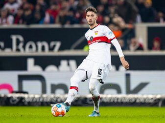 Ist ins Mannschaftstraining des VfB Stuttgart zurückgekehrt: Atakan Karazor in Aktion.