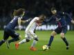Monacos Vagner Love (M) schoss gegen Paris St. Germain das 1:0. Foto: Yoan Valat