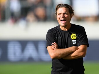 Kommt bei den Dortmunder Fans schon mal gut an: BVB-Trainer Edin Terzic.