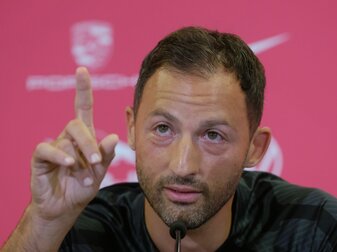 Traut seiner Mannschaft in der Bundesliga viel zu: Domenico Tedesco, Trainer von RB Leipzig. Traut seiner Mannschaft in der Bundesliga viel zu: Domenico Tedesco, Trainer von RB Leipzig.