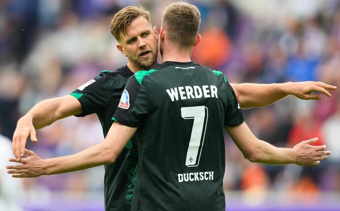 Zwischen Niclas Füllkrug (l) und Marvin Ducksch verlief es nicht immer harmonisch.