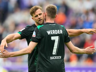 Zwischen Niclas Füllkrug (l) und Marvin Ducksch verlief es nicht immer harmonisch. Zwischen Niclas Füllkrug (l) und Marvin Ducksch verlief es nicht immer harmonisch.